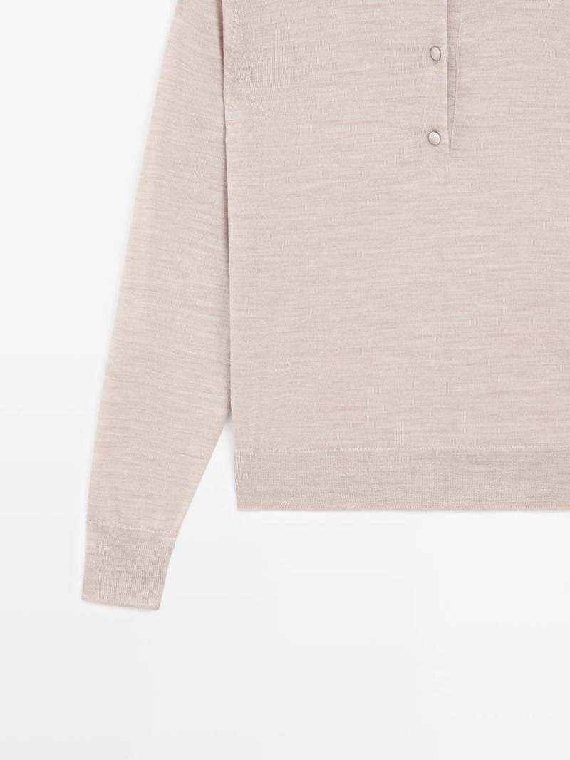 Пуловер-поло из шерсти