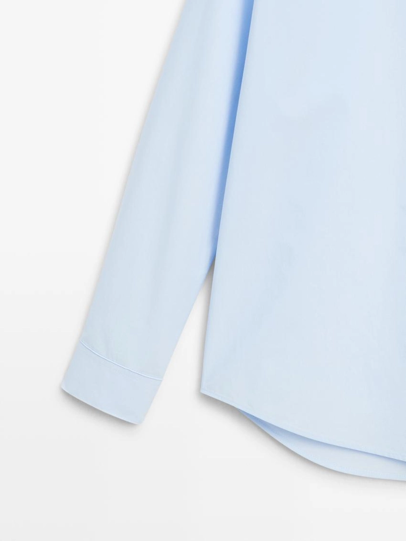 Рубашка из поплина с скрытыми пуговицами