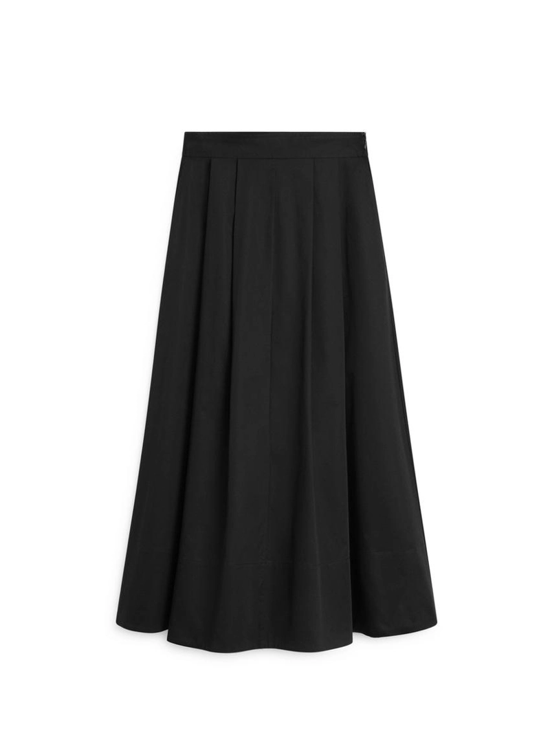 Юбка миди с боковыми складками