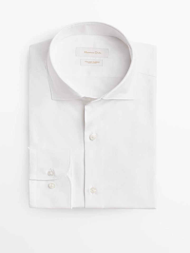 Рубашка slim fit из 100% хлопка