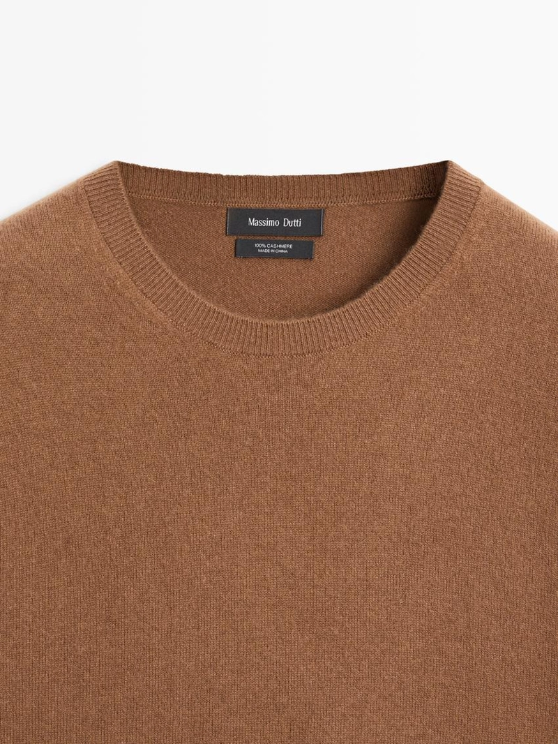 Свитер с круглым вырезом из 100% кашемира