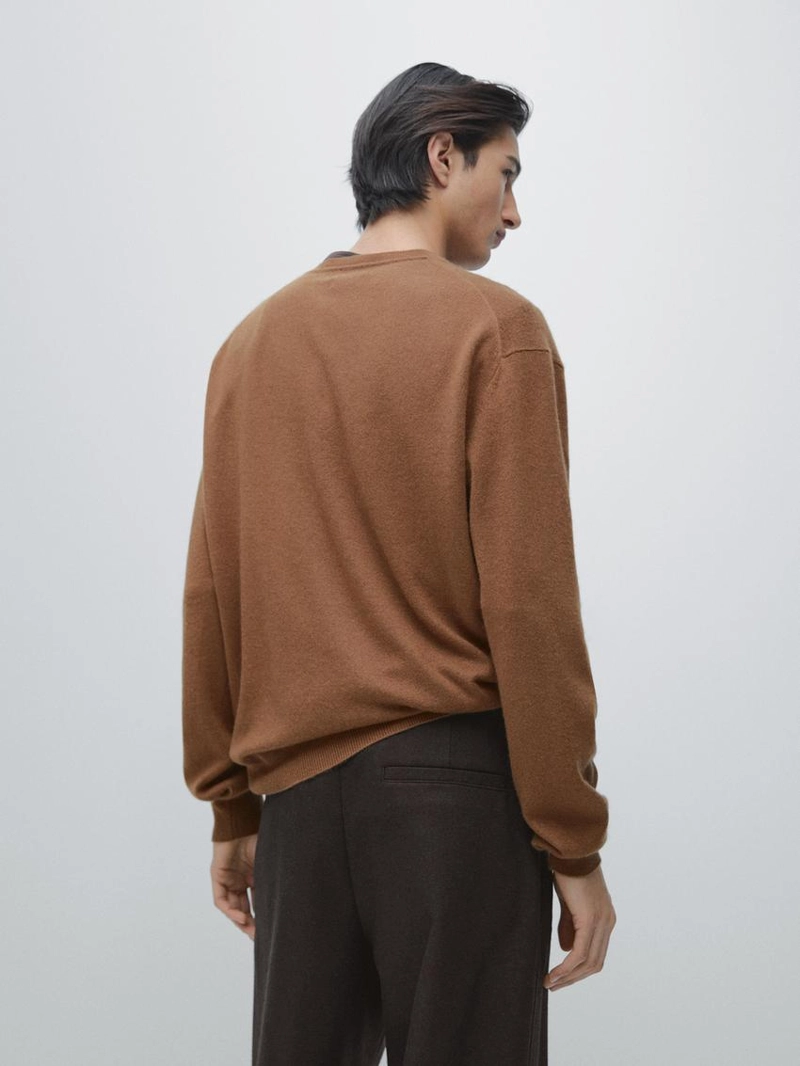 Свитер с круглым вырезом из 100% кашемира