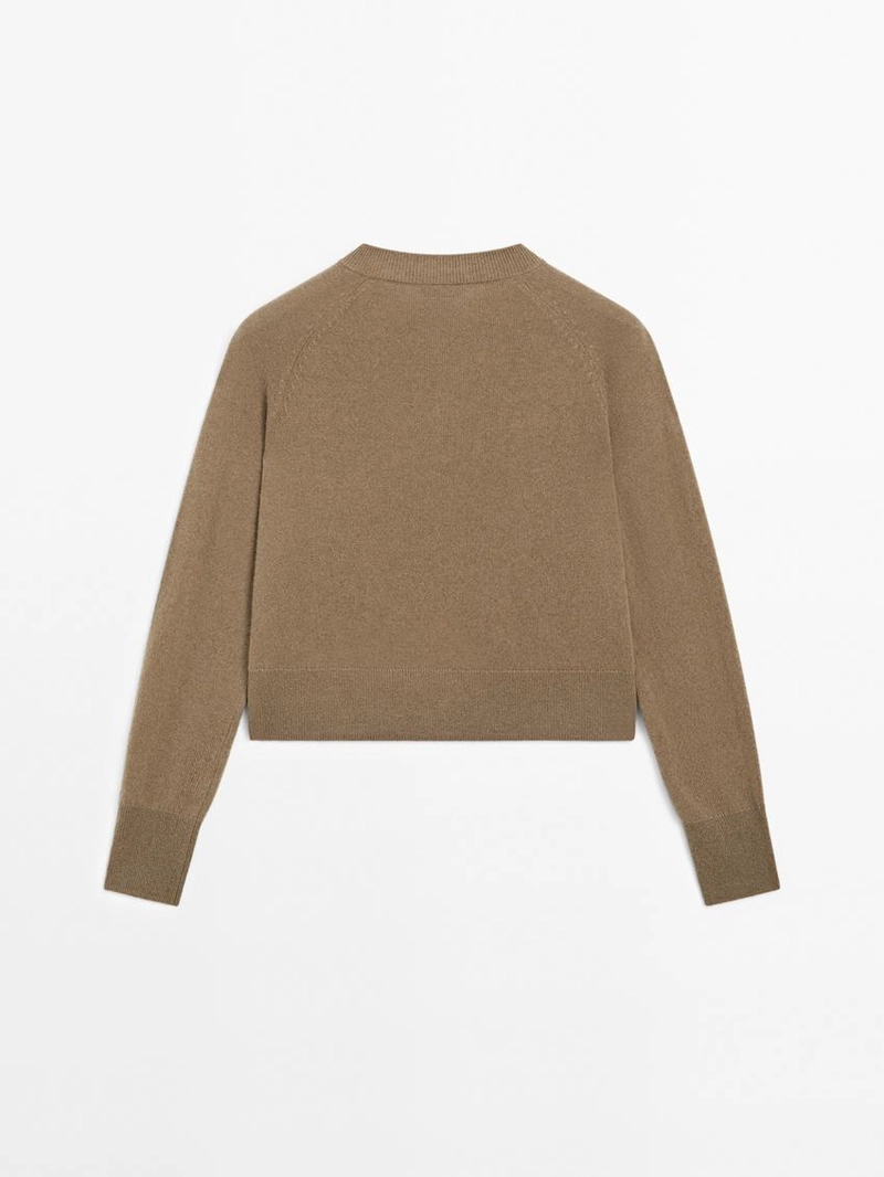 Кардиган из кашемира с длинным рукавом