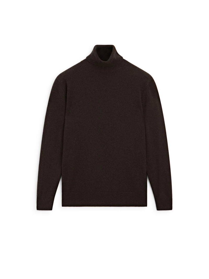 Вязанный свитер с высоким воротником из 100% кашемира