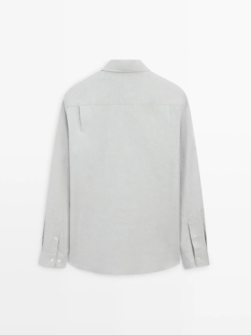 Рубашка из хлопкового смесового материала с регулярной посадкой