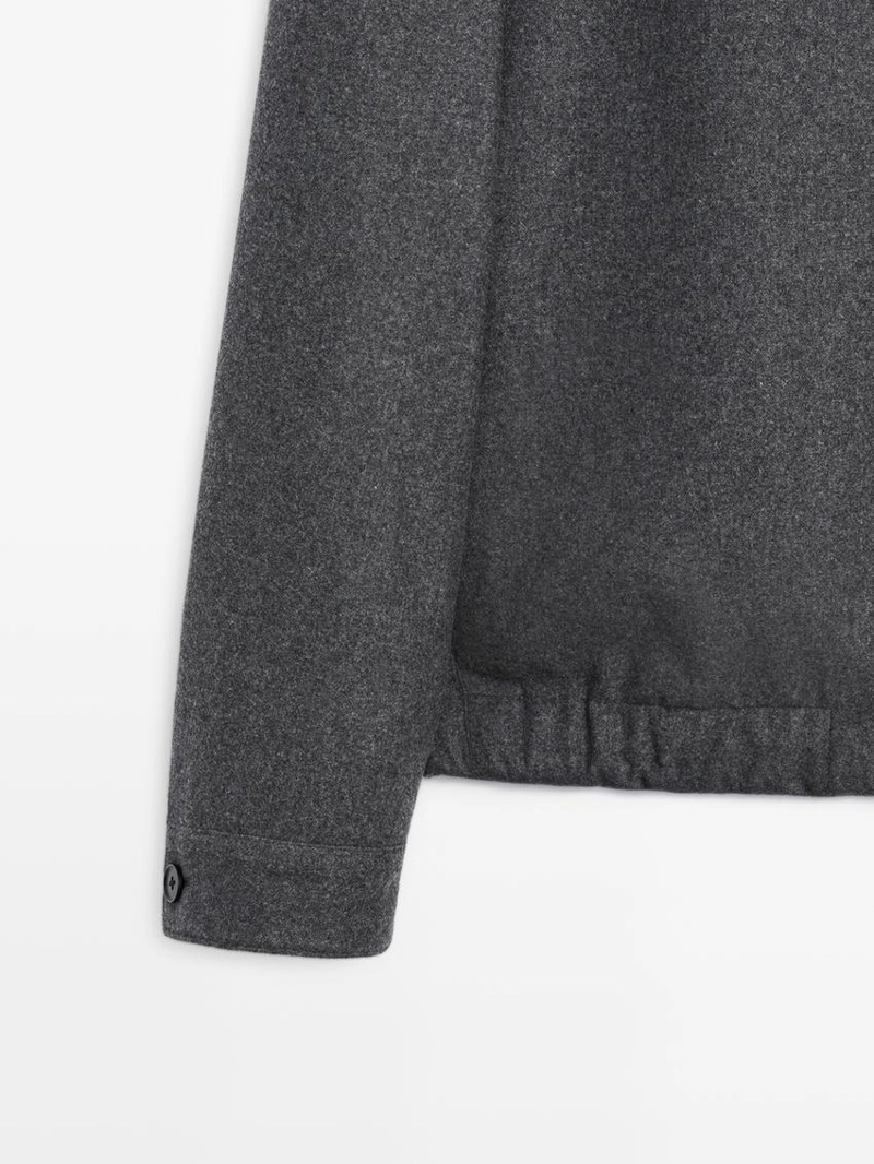 Вязаная куртка-бомбер из шерстяной смеси