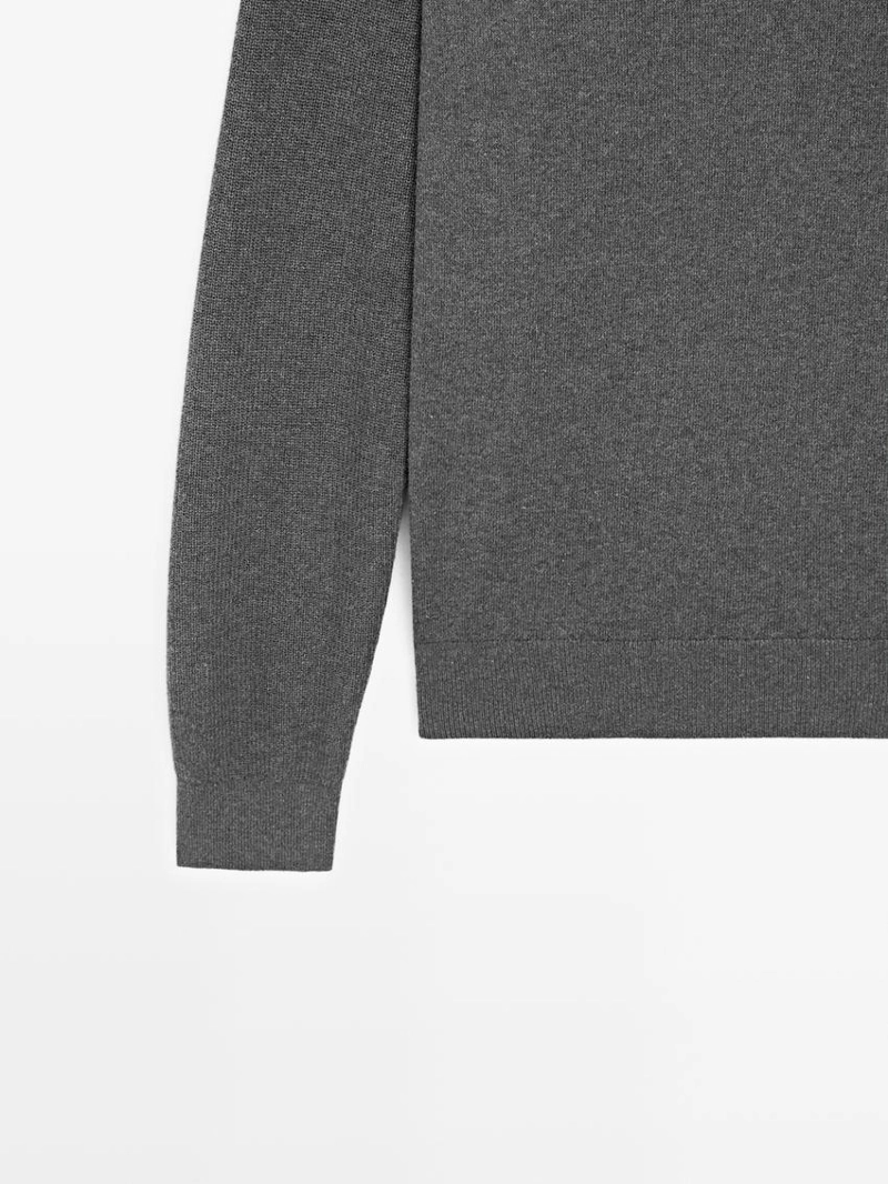 Поло-свитер из хлопково-шерстяной смеси