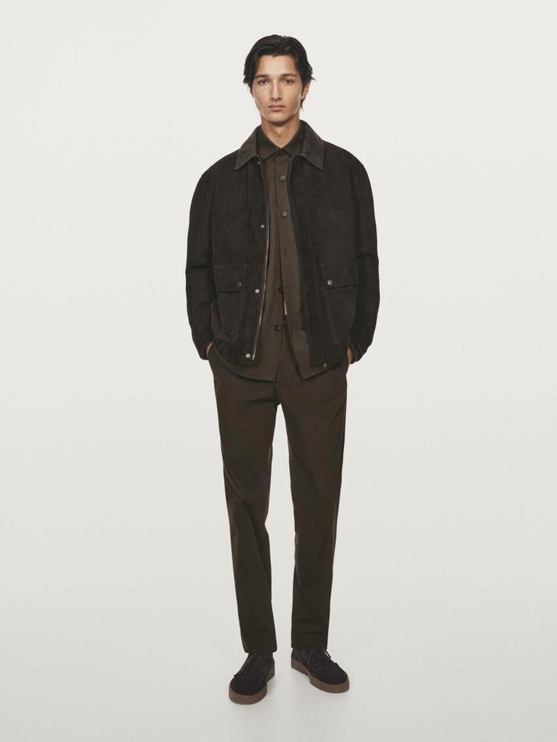 Брюки slim fit из 100% хлопка