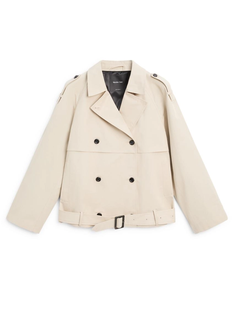 Короткий тренч с деталями пояса