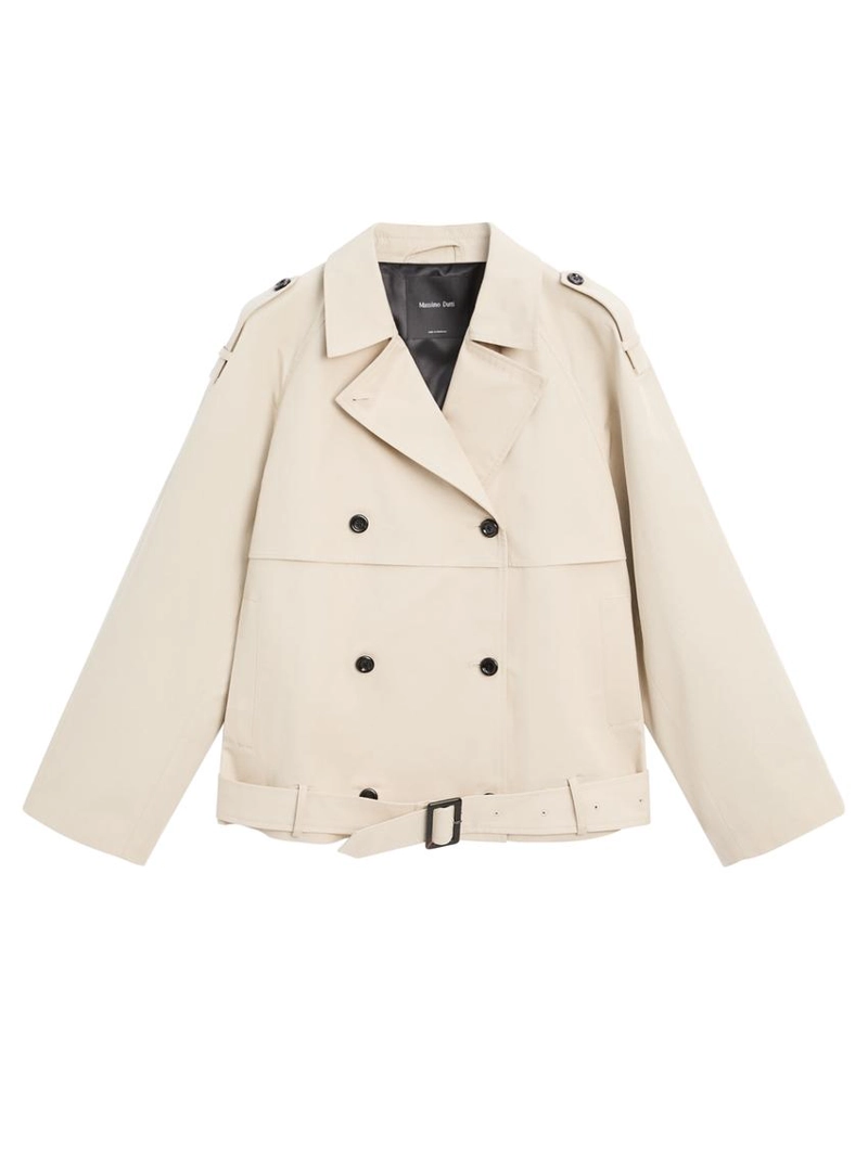 Короткий тренч с деталями пояса