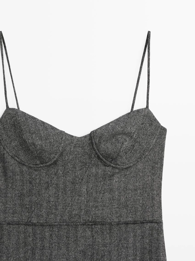 Мини-платье на бретелях