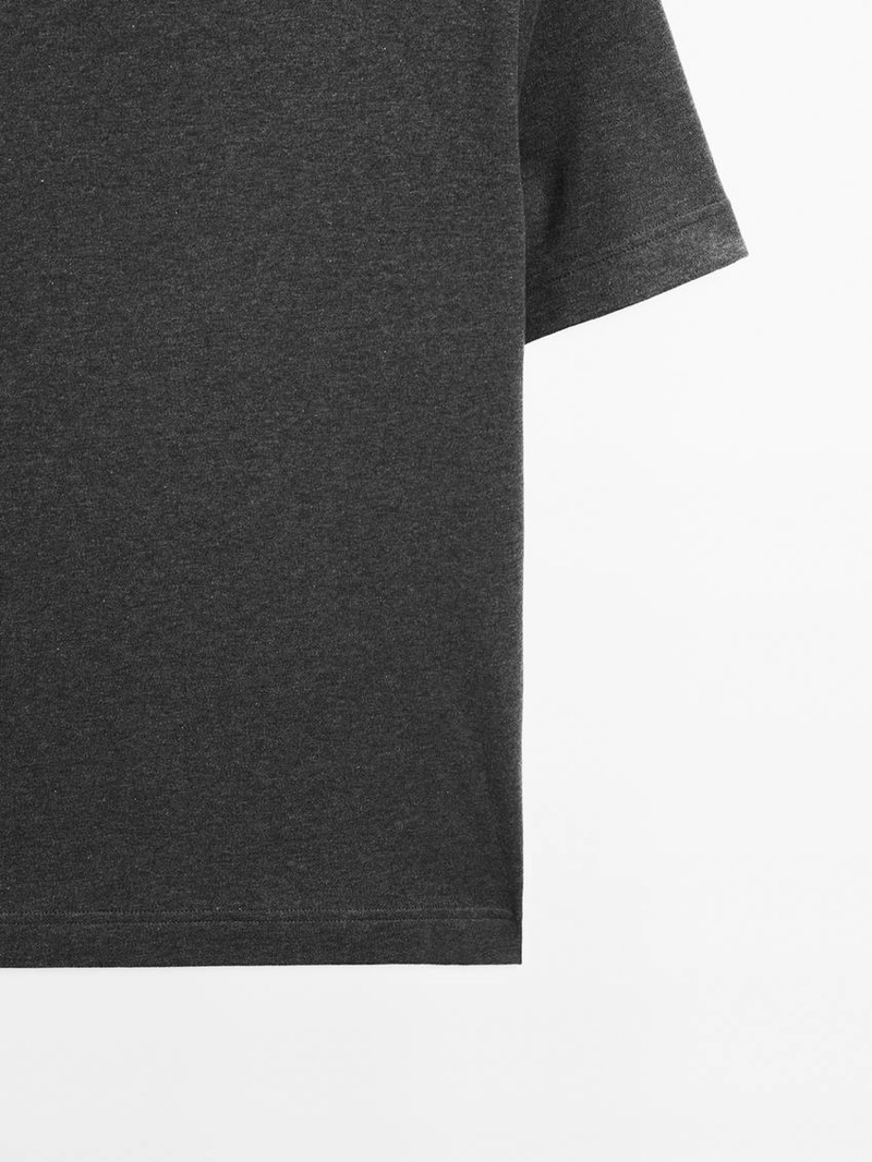 Футболка с круглым вырезом из 100% хлопкового интерлока