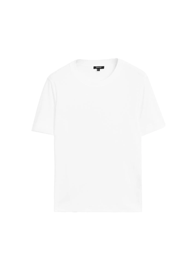 Футболка с круглым вырезом из 100% хлопкового интерлока