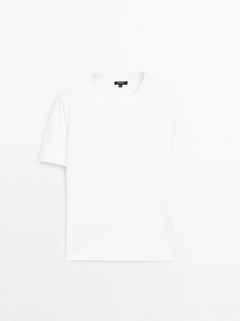 Футболка с круглым вырезом из 100% хлопкового интерлока