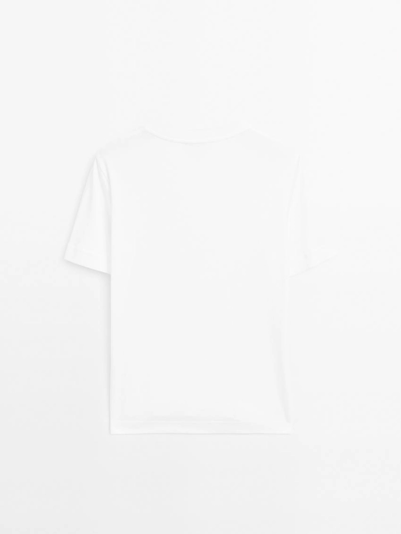 Футболка с круглым вырезом из 100% хлопкового интерлока