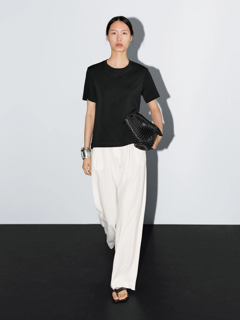 Футболка с круглым вырезом из 100% хлопкового интерлока