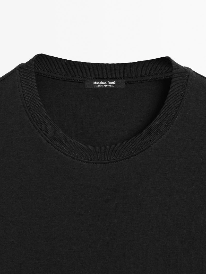 Футболка с круглым вырезом из 100% хлопкового интерлока