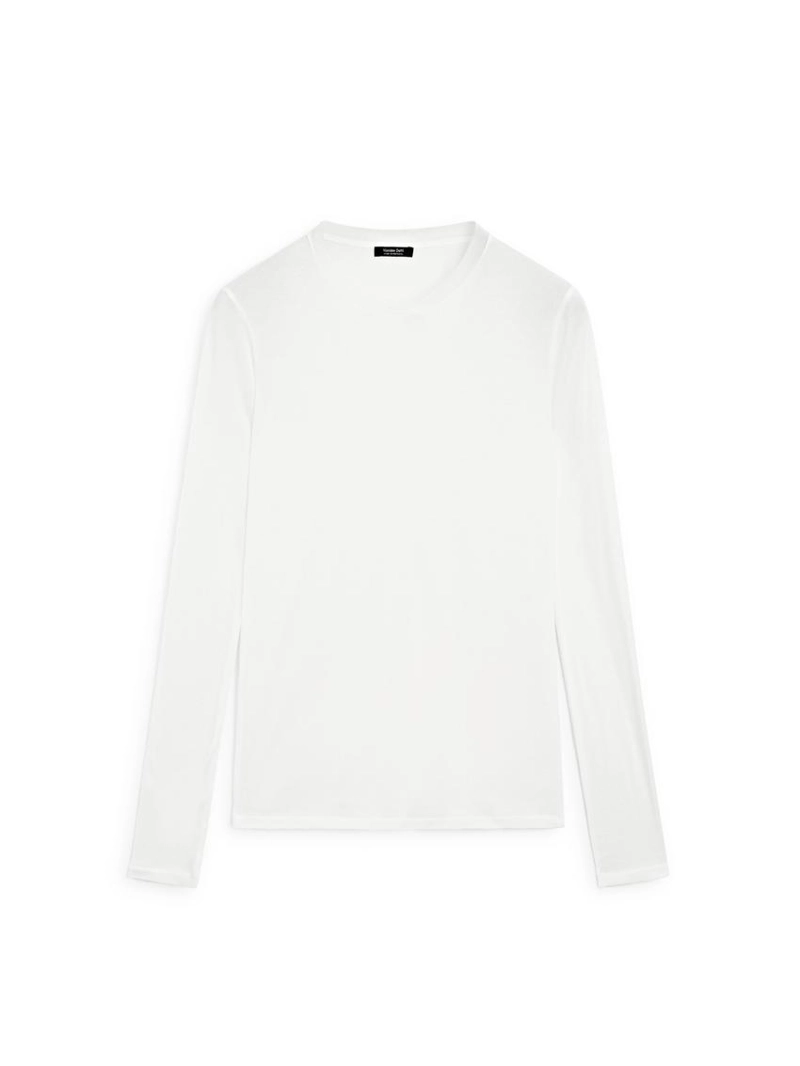 Полупрозрачная футболка с воротником из 100% хлопка