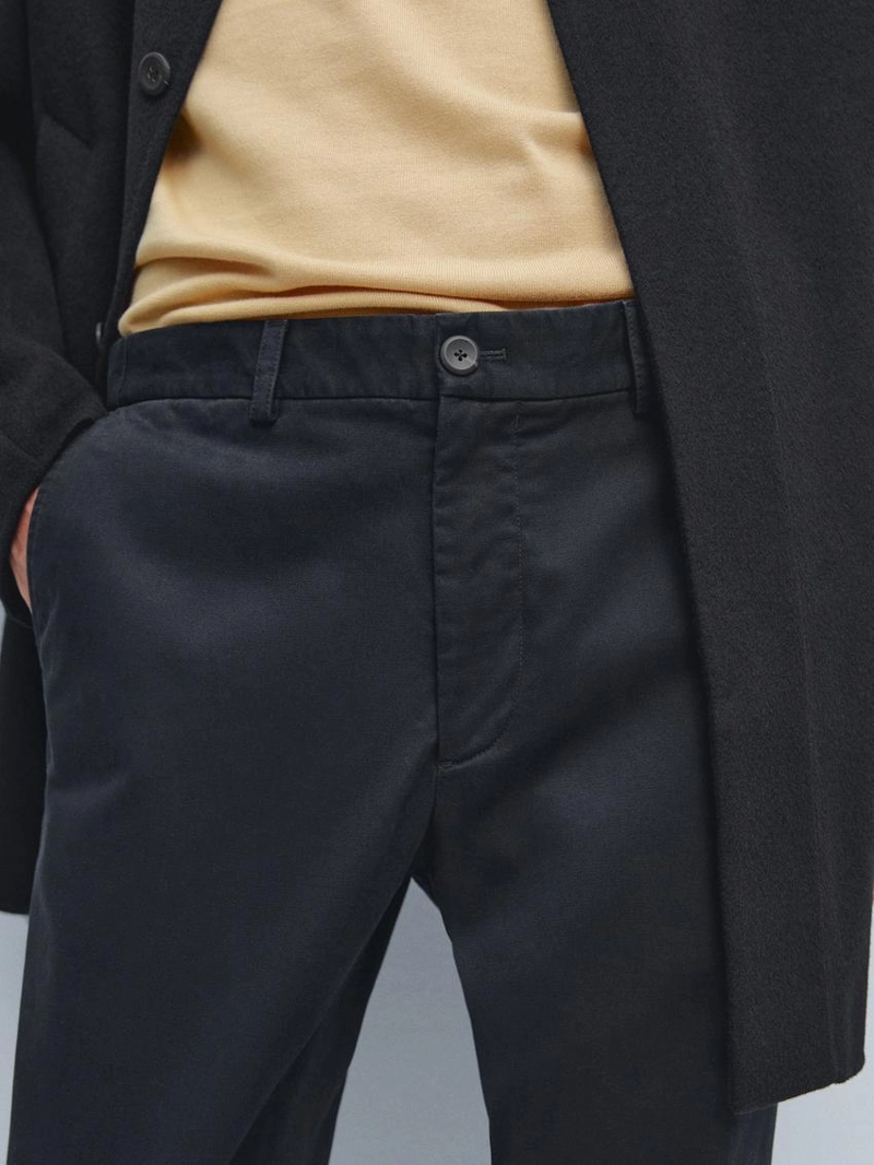 Брюки slim fit с эластичным боковым деталем