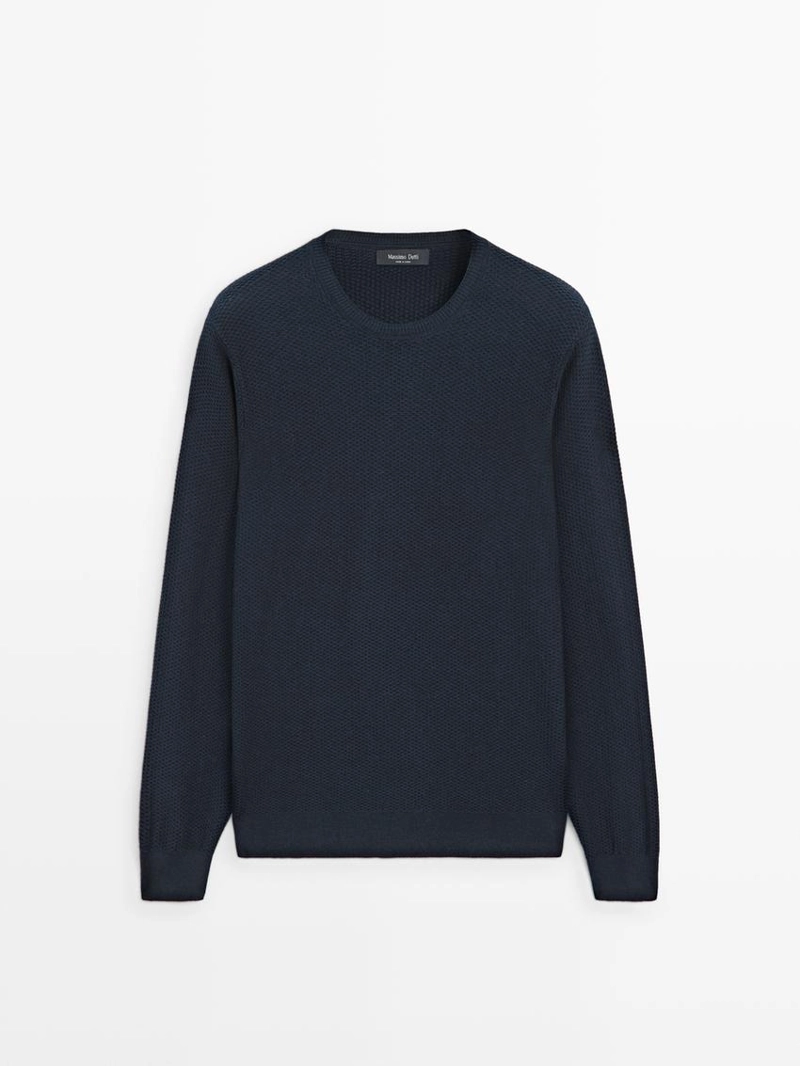 Свитер из текстурированной хлопковой смеси