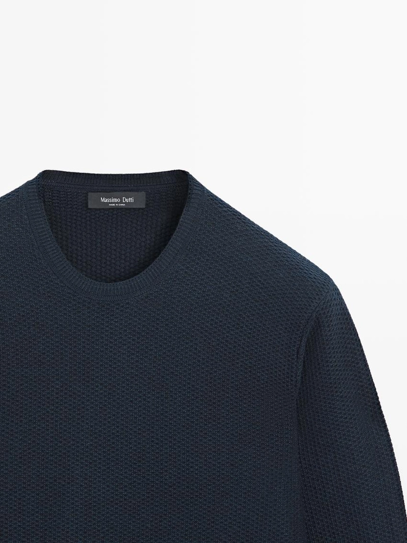 Свитер из текстурированной хлопковой смеси