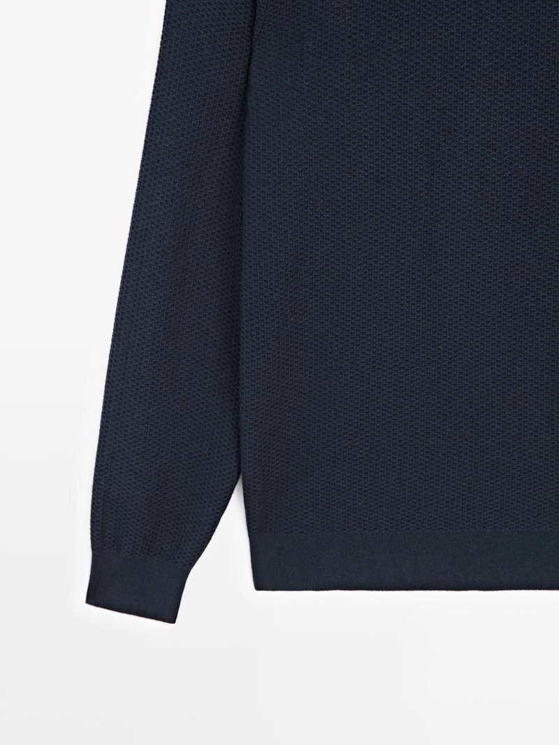 Свитер из текстурированной хлопковой смеси