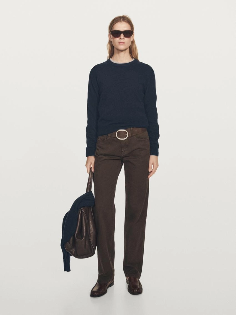 Свитер с круглым вырезом из шерстяной смеси