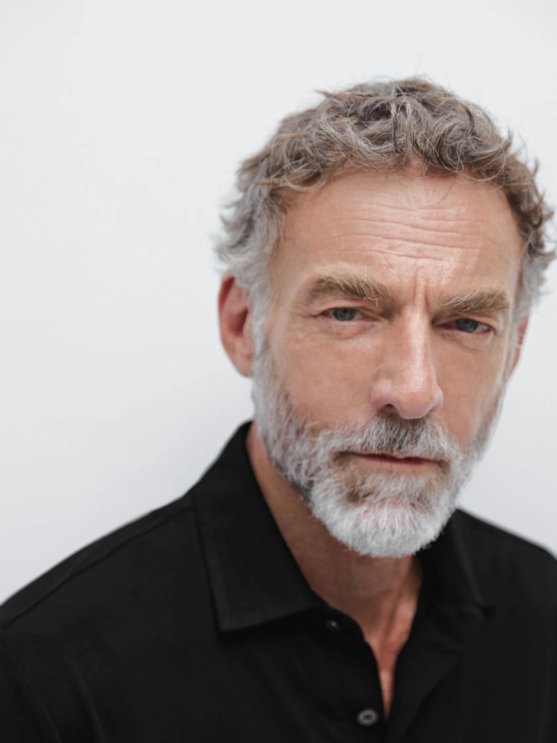 Поло из шерстяной смеси с коротким рукавом