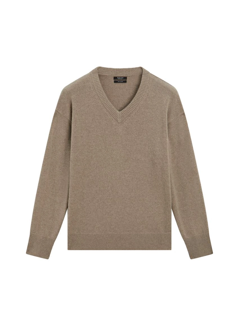 Свитер с V-образным вырезом из 100% кашемира
