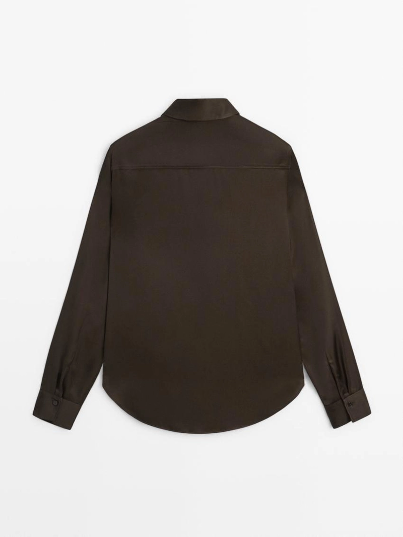 Рубашка из шелка сатина flowing