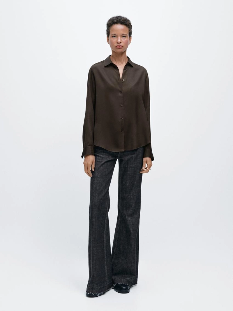 Рубашка из шелка сатина flowing