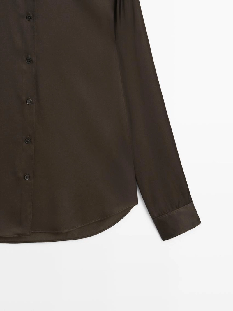 Рубашка из шелка сатина flowing