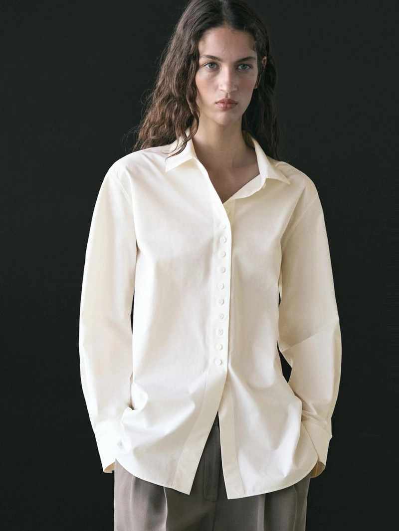 Рубашка из 100% хлопка с пуговицами