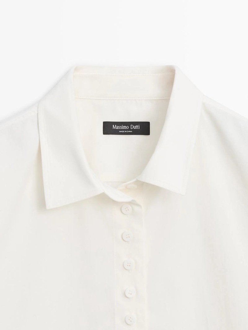 Рубашка из 100% хлопка с пуговицами