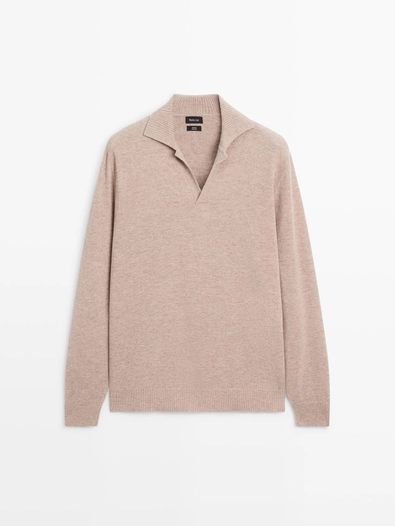 Водолазка из шерсти с v-образным вырезом