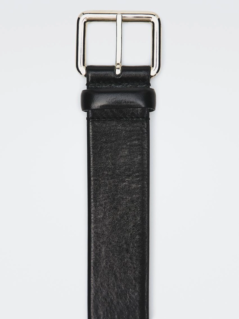 Кожанный ремень с квадратной пряжкой