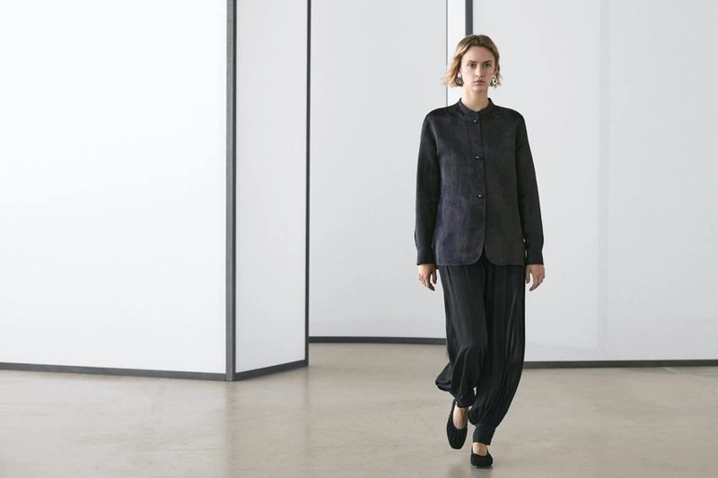 Рубашка с жаккардовым узором и свободным кроем