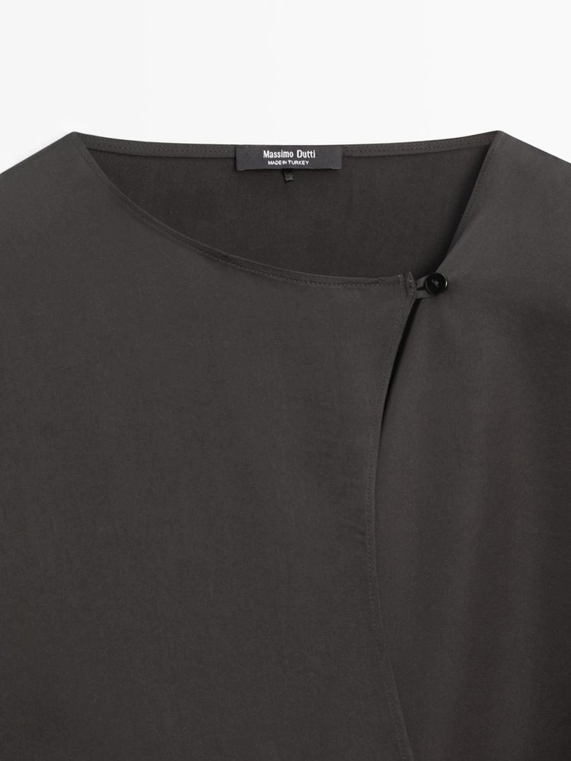 Рубашка с завязкой в стиле драпировки