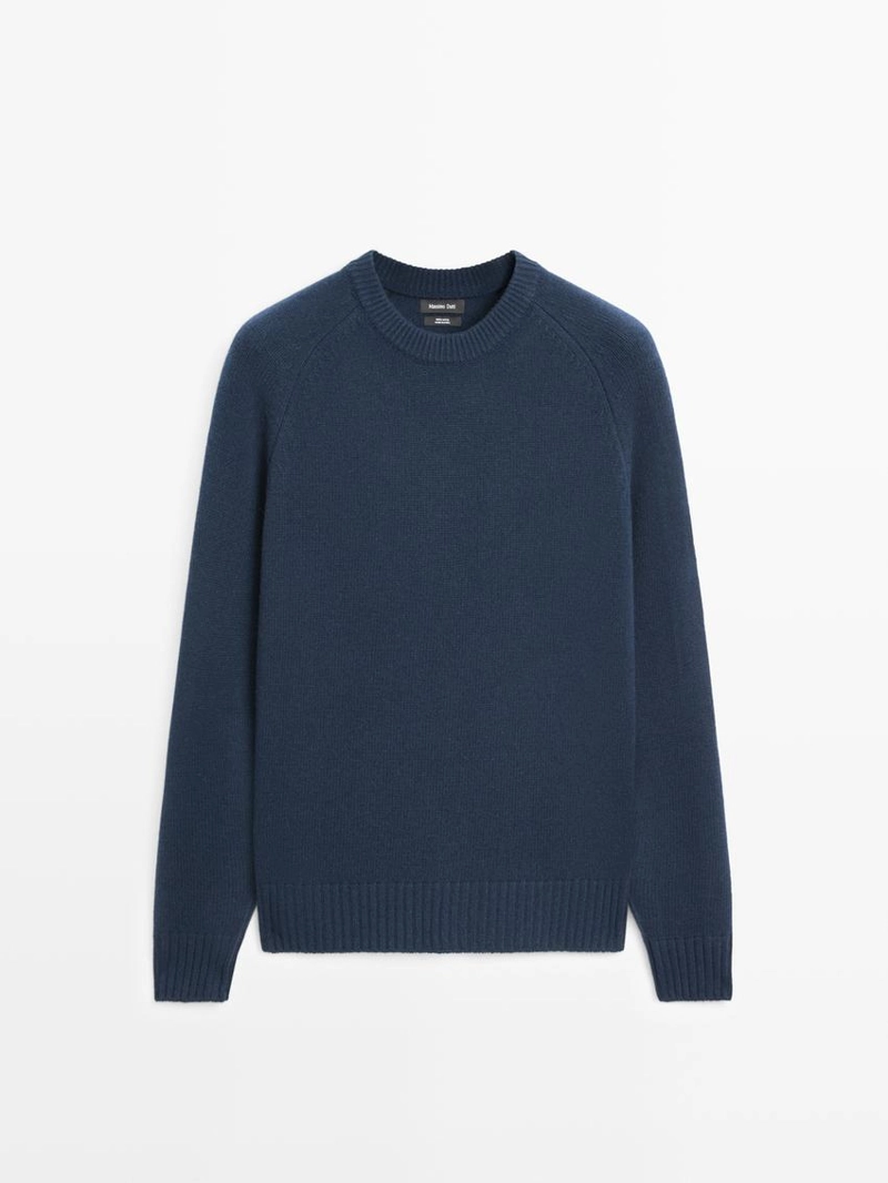 Свитер с рукавами реглан из 100% шерсти