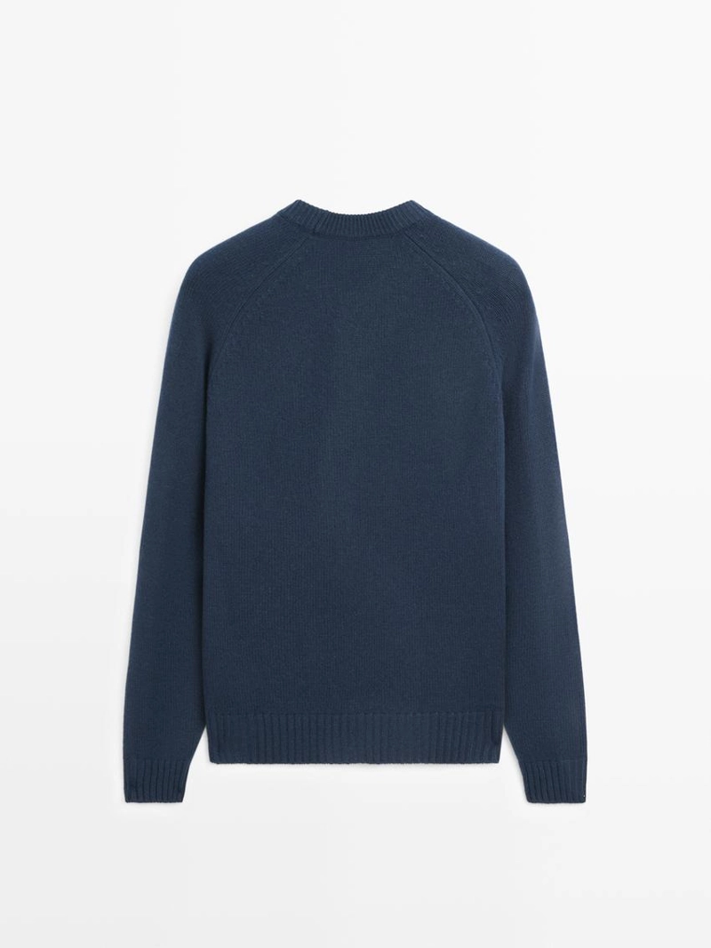 Свитер с рукавами реглан из 100% шерсти