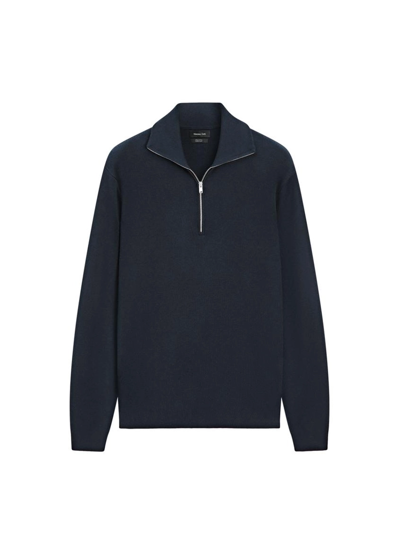 Свитер с четвертью застежки из 100% хлопка