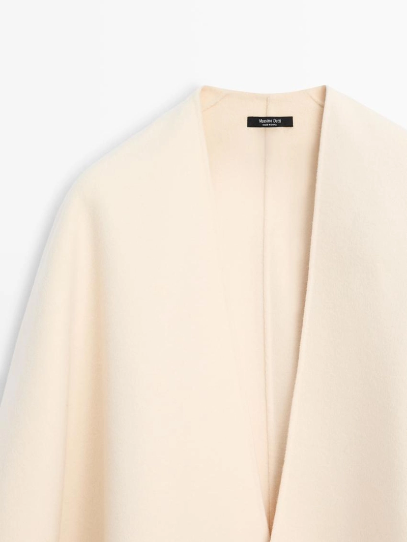 Плащ из шерстяной смеси с фактурой фетра