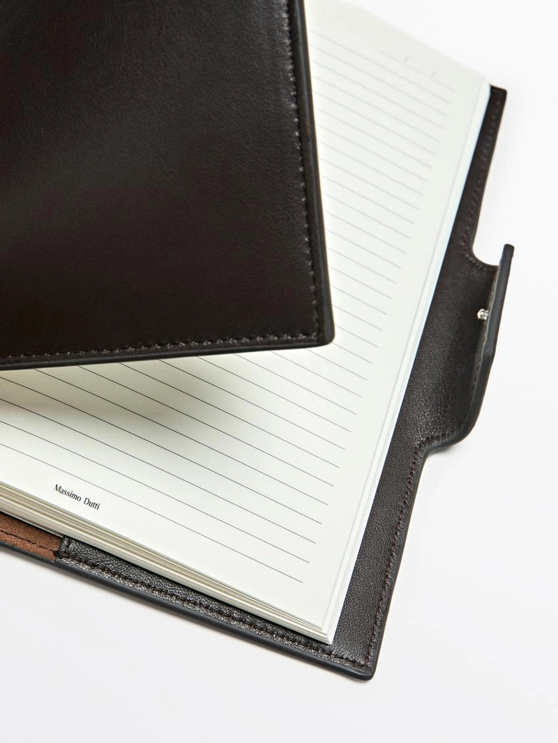 Обложка для блокнота из натуральной кожи nappa