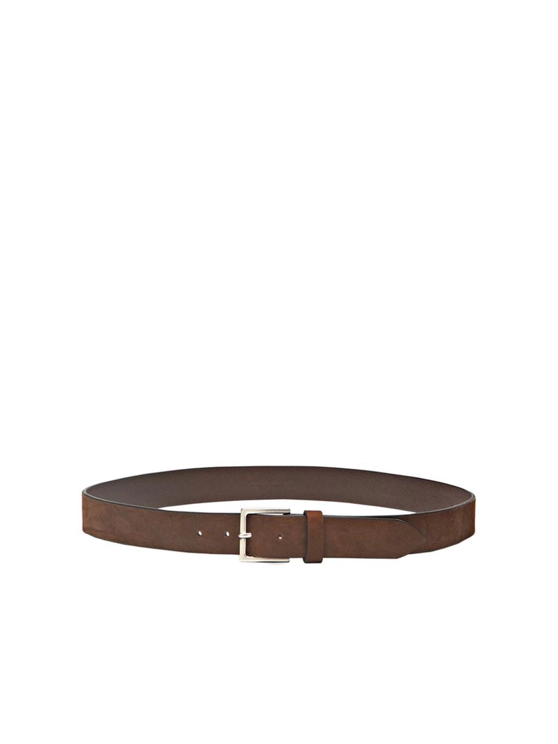 Кожанный ремень с квадратной пряжкой