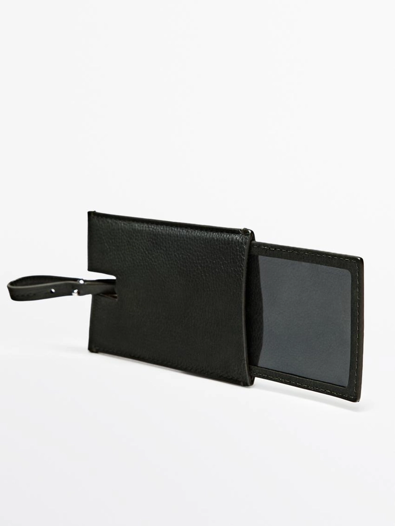 Бирка для багажа из натуральной кожи наппа