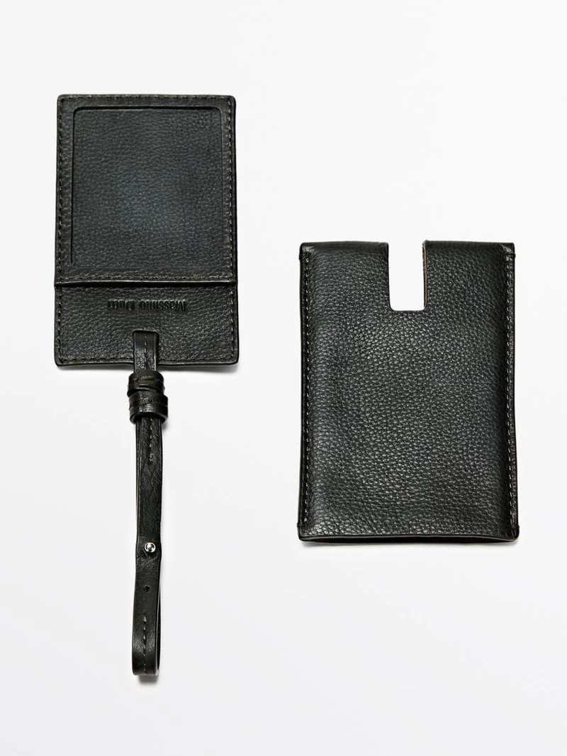 Бирка для багажа из натуральной кожи наппа