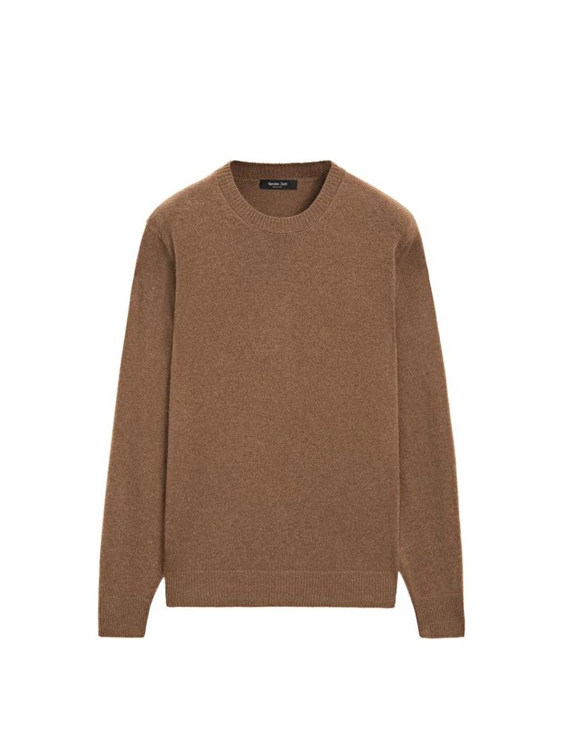 Вязанный свитер с круглым вырезом из шерстяной смеси