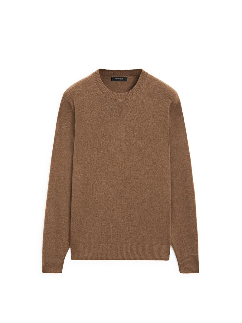 Вязанный свитер с круглым вырезом из шерстяной смеси