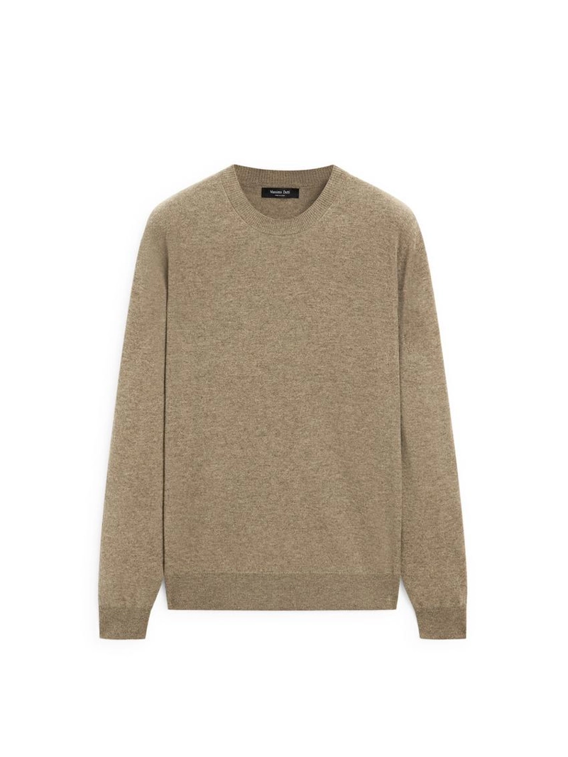 Свитер с круглым вырезом из шерстяно-шелковой смеси