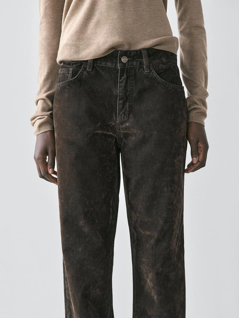 Джинсы прямого кроя с низкой посадкой massimo dutti